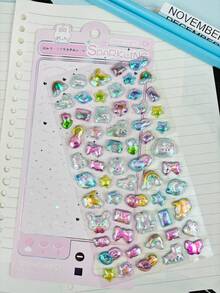 3D Cute Animal Stickers, Japanese Jelly Cartoon Stickers, Suitable For Crafts, Phone Cases, Stationery, Scrapbooking Decoration - Gifts. The Perfect Choice For Home Decor And Party Decoration.