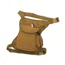 Canvas Waist Bag Fanny Pack Racing Drop Leg Bag Motorcycle Grey Camouflage - Multicolor - View 7