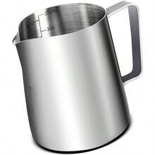 Milk Frothing Pitcher 10oz, 304 Stainless Steel Steam Jug Espresso, Cappuccino Latte Art Frother Cup With Scale, Barista Coffee Accessoriesa - 10盎司 - 查看 1