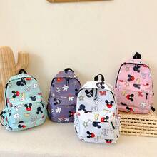 Ba lô màu hồng in hình chuột Minnie của Disney, ba lô đa năng dùng hàng ngày, túi du lịch thời trang dành cho nữ, cặp sách dung tích lớn, có ngăn khóa kéo phía trước, họa tiết hoạt hình cổ điển, phù hợp cho việc đi lại hàng ngày. - Nhiều màu - Xem 3