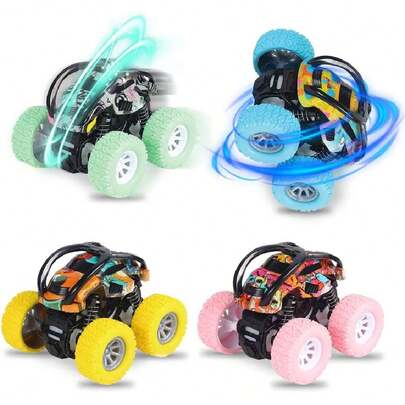 Monster Truck-Paquete de 4,Mountain Buggy Toys, Juguete de Coches Fricción, Vehículos de Juguete para Niños y Niñas(4 Colores),38073576