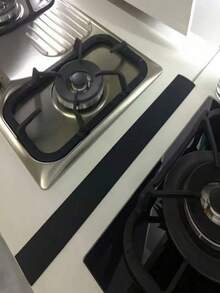 1/2pcs, Stove Counter Gap Cover T-Shaped Silicone Rubber Strip For Kitchen Oil-Gas Slit Filler Heat Resistant Mat Oil Dust Water Seal, 21/25/30inch-ASDF - 1 件-黑色-21 英寸 - 查看 11