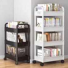 3/4/5 Tier Heavy Duty Rolling Storage Cart - Compact Movable Storage Shelving Unit, Made Of Sturdy Plastic Structure. Easy Assembly Without Tools, Space-Saving Design, Suitable For Kitchen, Bathroom, Office And Bedroom. Ideal For Home And Commercial Use. White/Black Heavy Duty Storage Cart, Compact And Durable Design. - Multicolor - View 4