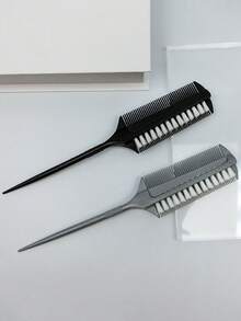 2/1支装多功能双面染发刷，柔软护发，油刷，造型工具，拉丁舞造型，柔顺秀发，尖尾梳，造型产品，油刷，DIY染发工具，染发刷，油造型刷，染发刷，反向薄膜猪肋梳 - 彩色 - 查看 13