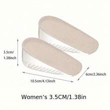 1 Pair Self-Adhesive Invisible Height Increase Insoles, Silicone Hidden Heel Lift Pads, Suitable For Men And Women Flat Shoes, Shoe, Spring Summer Picks, Brides Maid Gifts, Room, Bedroom Decor, Beach, Travel, For Men, For Women, Vacation, Women's Day, Travel Essentials, Wedding Favors, Y2k, Bedroom, Car Accessories Women, Kitchen Decor, Cute Stuff - Multicolor - View 10