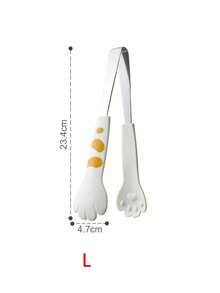 Japanese Cat Paw Shaped Food Clip, Cute Cartoon Cooking Tongs, Stainless Steel BBQ Clip, Sandwich Baking Clip, Kitchen Tool, Kitchen Pliers, Tableware, Kitchen Accessories, Kitchen Supplies - Large - View 18