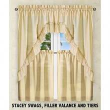 Ellis Curtain Stacey Balloon Cenefa, 56 x 30 Tiers, , 1 uds. por Paquete(71.1An x 91.4Al cm (1 Paneles) Almond) - Multicolor - Ver 8
