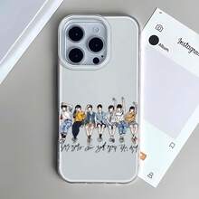 La funda para teléfono con espejo y ilustración de retrato grupal ofrece un diseño elegante y funcional. Compatible con  17,  16 Pro Max,  15 Pro Max,  13 y  12. Fabricada en TPU resistente, ofrece una excelente protección contra golpes y caídas. Un regalo único para familiares, amigos, ocasiones especiales o una grata sorpresa para cumpleaños y festividades. - Blanco - Ver 3