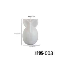 Khuôn tai thỏ sọc (1 cái/2 cái), khuôn silicon hình trứng Phục Sinh, khuôn nến và đồ trang trí bằng thạch cao hình tai thỏ, đồ dùng thủ công trang trí nến Phục Sinh tự làm. - trắng - Xem 13