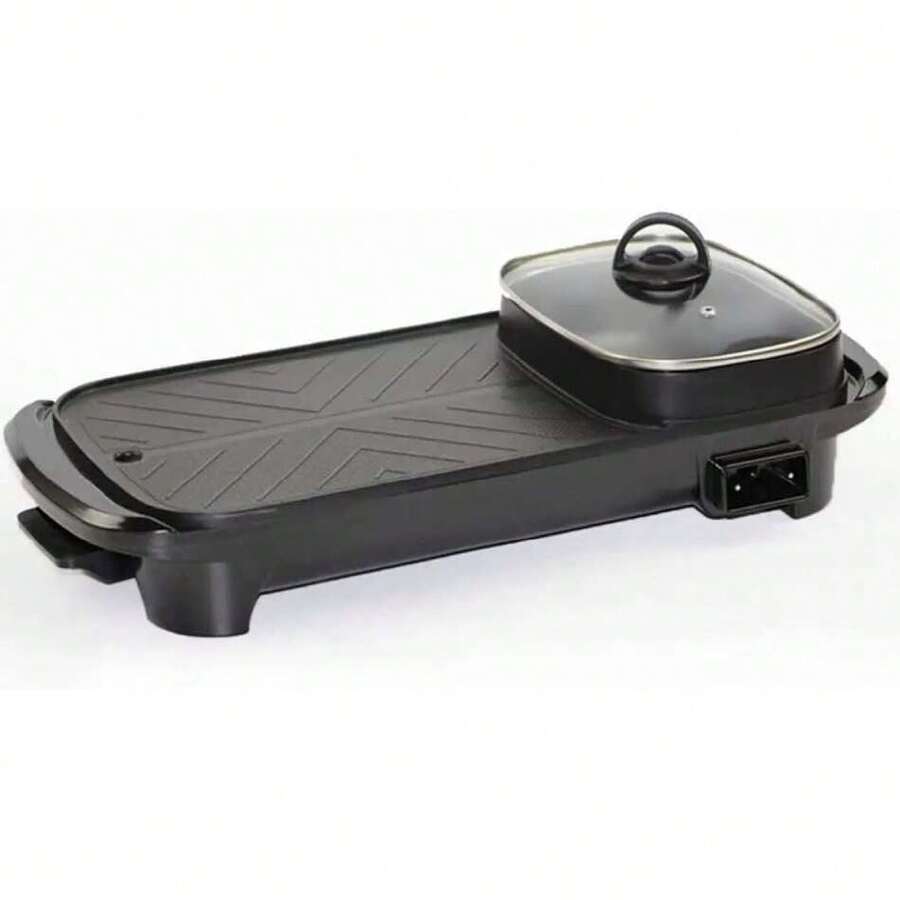 Parrilla Eléctrica 2 en 1 Shabu Shabu y Teppanyaki Reutilizable – Multifuncional, Temperatura Ajustable, Antiadherente, Ideal para Casa, Reuniones, Comidas Familiares, Cocina Asiática,38084612 - Multicolor - Ver 1