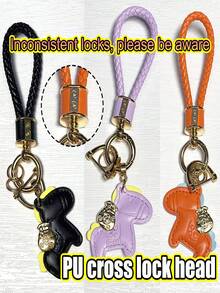 2026马年幸运符豪华马形钥匙扣 - 寓意“财富即将到来”，高品质真皮情侣车钥匙扣卡通吊坠，新年礼物/送给女友/妻子/伴侣的礼物，生日/周年纪念日/表白/圣诞节/新年礼物，爱情惊喜礼物