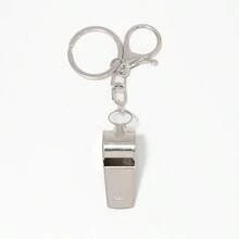 2PCS/Set New Casual Zinc Alloy Whistle Key Chain Ring Football Game Whistle Small Gift Metal Key Chain Accessories, Holiday Gift - A - View 5