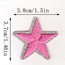 10 piezas de parches bordados con forma de estrella, adecuados para ropa, bolsos, zapatos, sombreros, decoración del hogar, con plancha - Multicolor - Ver 6
