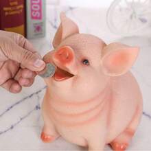 1pc Cute Piggy Bank Adult Gift Large Size Resin Animal Coin Cash Saving Storage Home Decor