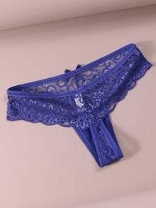 3pcs/Set Sexy Lace Thong Panties, Low Waist For Women - Multicolor - View 7