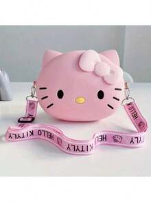 Sanrio 1个三丽鸥Hello Kitty胸包，Hello Kitty单肩包，Hello Kitty手提包，可爱简约斜挎包，生日礼物，Hello Kitty硅胶包，Hello Kitty零钱包，旅行包，时尚包，小巧斜挎包 - 彩色 - 查看 7