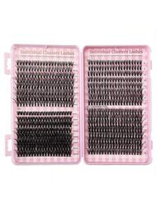 570/240/216/192 片装蓬松睫毛簇，30D+40D+50D+60D+80D+100D 六款混合装，5D 蓬松睫毛簇，浓密睫毛簇，单根貂毛睫毛簇，D/CC/DD 卷度，8-16MM 混合睫毛延长，打造浓密卷翘效果。婚礼新娘化妆工具，睫毛簇，单根睫毛，假睫毛 - 彩色 - 查看 11