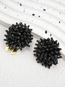 2 Pieces Button Cover For Shirts, Cute Faux Pearl Cufflink Cover, Hand Woven Beading Buckle Clip, Suit, Tailcoat, Shirt Decoration Buttons, Collar Clip, Shiny Button Cover, Suitable For Daily, Party And Wedding Clothing Fashion Decoration Cufflinks, Valentine's Day Gifts