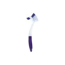 Tile Brush With Spot Scrubber U2013 Bathroom Cleaning Brush With Medium Bristles, Shower Scrubber, And Hanging Hole - Bàn chải chà gạch màu trắng và tím kèm dụng cụ chà vết bẩn - Xem 4