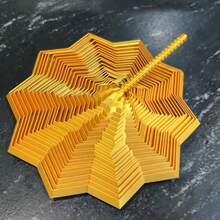 1个3D打印星形多边形指尖玩具，3D折叠结构，缓解手指压力，视觉和听觉舒缓玩具，桌面装饰，圣诞礼物，生日派对礼物，理想的节日礼物 - 彩色 - 查看 4