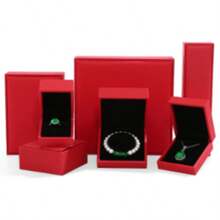 1 Jewelry Box, Silver Gold Jewelry Gift Box, High-End Leather Ring Box, Jewelry Box, Valentine's Day, Mother's Day, Birthday Party Gift Box, Box - Green - View 6