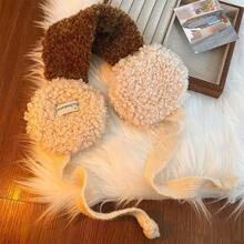 1pc Casual Thick Warm Ear Muffs With Tie, Contrast Color Ear Cover For Outdoor Cycling, Wind-Proof Ear Warmer - Multicolor - View 5