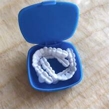 4pcs Fashionable White Tooth Decoration Set, Premium Blue Packaging Tooth Model - White - View 6