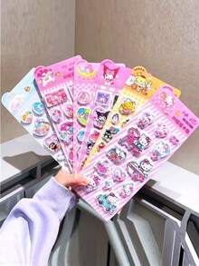 Cute Animal Stickers (Highly Elastic Bottom!) Exquisite And Compact 3D Animal Stickers. Adorable Stickers. Room Decor. Book Decoration. Transparent Embossed Creative Stickers For Scrapbooking. Diamond Crystal Decorative Stickers. Cartoon Stickers. Cute Stickers Can Be Stuck On Water Bottles, Laptops, Phones, Skateboards, And Other Items. - Multicolor - View 6