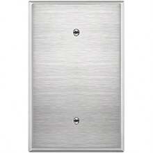 Enerlites - Placa de pared de acero inoxidable con dispositivo en blanco, cubierta resistente a la corrosión de metal para enchufes no usados, orificios para interruptores de luz, tamaño de 2 marchas, 4.50 x 4.57 pulgadas, 7702, 430 acero inoxidable, UL listado, color plateado(Stainless Steel 1-Gang Over Size Acero inoxidable 1 Gang sobre tamaño) - Multicolor - Ver 2
