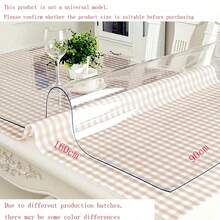 High Quality 1mm Thick Transparent PVC Tablecloth - Waterproof, Oil-Proof, Scratch-Resistant, Heat-Resistant, Easy To Clean, Suitable For Home, Kitchen, Hotel, Restaurant And Cafe Tables, Minimalist And Fashionable Transparent Tabletop Protector - White - View 2