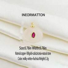 Mặt dây chuyền đá tự nhiên, thích hợp để gia đình và bạn bè đeo, thời trang và quyến rũ, cũng có thể dùng để làm vòng tay, dây chuyền, bông tai và các loại trang sức khác. - Nhiều màu - Xem 19