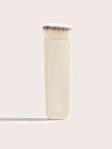 PRINCESS SIYU 米色腮红化妆刷，舞妓刷，适用于面部或身体彩妆，可搭配液体或膏状粉底使用，无柄，混合并晕染妆容，浓密合成刷毛，1支装 - 米色 - 查看 1