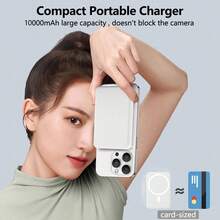 GAWFOLK 粉色 10000mAh 磁吸无线充电宝，兼容 16/15 Pro Max/14 Pro/13/12 等安卓手机，旅行必备，22.5W 快充，磁吸式电池组充电站，Type-C 接口，户外旅行和应急备用电源的理想迷你移动电源，情人节礼物 - 升級快充10000mAh粉紅色 - 查看 6