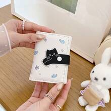 Cartoon Cat Wallet Card Holder Coin Purse Cute & Compact Women Card Case For Women Wallet Mini Wallet Purse Wallet Small Wallet Cute Wallet Travel Essential Badge Holder Id Card Holder Id Holder Money Wallet - Multicolor - View 2
