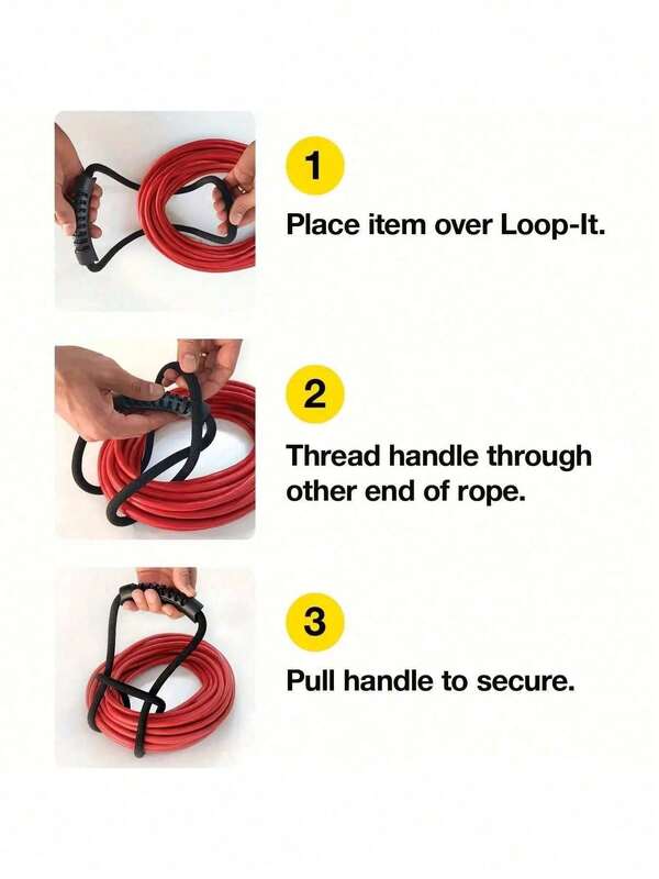 1 Pcs Storage Strap With Handle, Extension Cord Organizer, Hose Holder, Space-Saving Storage, Suitable For Home, Garage, Boat, RV, Etc.Air/Water Hose Organizer