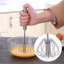 Stainless Steel Manual Egg Beater Semi-Automatic Handheld Whisk For Cream Whipping Mixing Baking Kitchen Tool - Multicolor - View 4