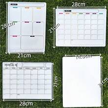 1 Set Magnetic Refrigerator Calendar - Strong Magnetic Backing, Smooth Dry-Erase Surface, Practical Calendar, Whiteboard - Great For Kitchen Organization, Meal Planning, Family Scheduling, Reminders And Fridge Notes (Includes 8 Color Pens) - Multiple Specifications - View 4