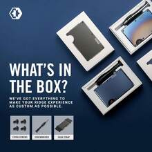 Ridge Wallet For Men - Slim Minimalist Compact Wallet, RFID Protected Front Pocket Wallets For Men, Integrated Cash Strap Card Holder - Alpine Navy (Magsafe) - View 3