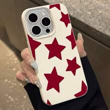 Funda para teléfono con patrón de estrellas compatible con  17,  16 Pro Max,  15 Pro Max,  13 y  12 Brinda protección contra golpes y caídas Una excelente opción para familiares, amigos, seres queridos, novios, novias y regalos de Año Nuevo - Blanco - Ver 2