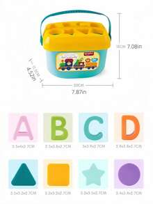 10pcs/Set Assorted Shape Learning Building Blocks Toys, Suitable For Babies Over 18 Months, Including Letter & Shape Blocks, Sorting Games, Montessori Toys, Travel Toys, Bath Toys, Stacking Toys, Sensory Toys, Educational Toys For Children (Some Accessories Randomly Sent) - Multicolor - View 3