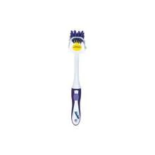 Tile Brush With Spot Scrubber U2013 Bathroom Cleaning Brush With Medium Bristles, Shower Scrubber, And Hanging Hole - Bàn chải chà gạch màu trắng và tím kèm dụng cụ chà vết bẩn - Xem 3