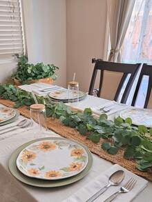 12pcs Eucalyptus Wreath, Artificial Green Plant Wreath, Fake Eucalyptus Leaf Garland, Suitable For Bedroom Wall Decor, Wedding Party Room Decoration, Can Be Used For Bedroom, Wall Decor, Birthday, Wedding, Wreath Decoration, Valentine's Day, Graduation Gift And Other Occasions. - Multicolor - View 9