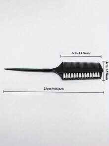 2/1支装多功能双面染发刷，柔软护发，油刷，造型工具，拉丁舞造型，柔顺秀发，尖尾梳，造型产品，油刷，DIY染发工具，染发刷，油造型刷，染发刷，反向薄膜猪肋梳 - 彩色 - 查看 7