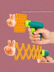 Funny Magic Finger Extending Fist Blaster Elastic Gun Retro Toy - Multicolor - View 3