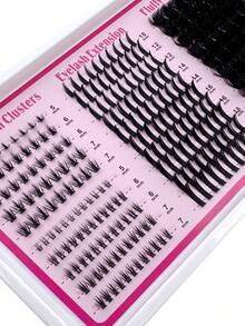 305pcs/295pcs/285pcs/275pcs/265pcs 4 IN 1 Lash Clusters 200D/160D/120D/100D80D/60D Long 6-20mm Lash Spikes Lower Eyelashes Reusable Bottom Lashes Eyelash Clusters Volume Individual Lashes DIY Spiky Lash Extension Manga Cluster Eyelash Extensions Mink Strips Lashes Thick - D - 查看 9
