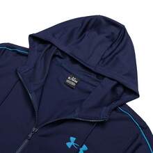 Under Armour Bộ đồ thể thao nam UA EMEA Novelty-BLU, trang phục thể thao ngoài trời hàng ngày đơn giản, áo khoác thường ngày và bộ đồ hai mảnh ôm sát 1390152-410 - màu đen - Xem 10