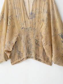 DEEKA Women's Fashionable Loose Fit Printed Blouse, Casual & Versatile, Spring/Summer - Light Brown - View 10