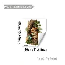 1pc Cute Rabbit Holding Eggs Window Cling Decal, Removable PVC Sticker, Suitable For Spring Easter Bedroom, Living Room, Balcony And Shop Window Decoration - Multicolor - View 13