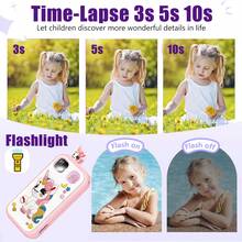 2.4英寸触摸屏儿童玩具手机，配备双摄像头，可充电，内置多种教育游戏和学习功能，是3-12岁儿童的完美礼物。 - 彩色 - 查看 9