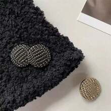 8 piezas de botones vintage con tono de latón - Multicolor de 15-25mm, botones de aleación negra/dorada, adecuados para chaquetas de traje, cárdigans, vestidos (decoración de cuello/puño DIY)